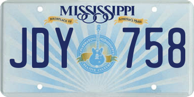 MS license plate JDY758