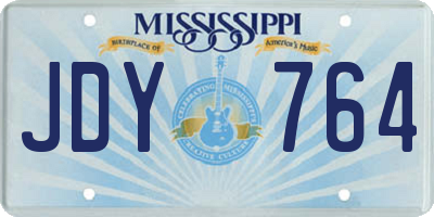 MS license plate JDY764