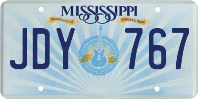 MS license plate JDY767