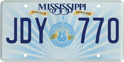MS license plate JDY770