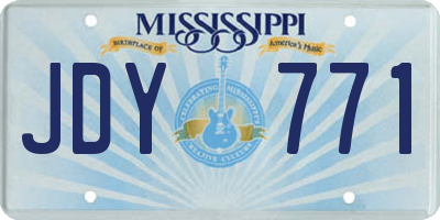 MS license plate JDY771