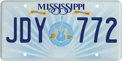 MS license plate JDY772