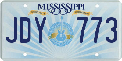 MS license plate JDY773