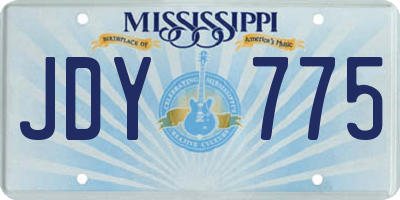 MS license plate JDY775