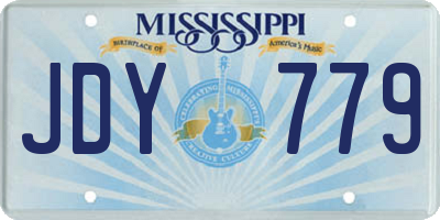 MS license plate JDY779