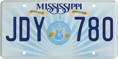 MS license plate JDY780