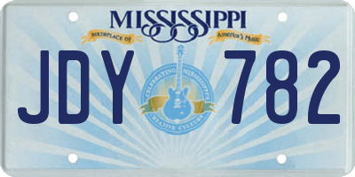 MS license plate JDY782