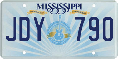 MS license plate JDY790