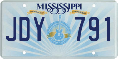 MS license plate JDY791