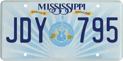 MS license plate JDY795