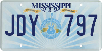 MS license plate JDY797