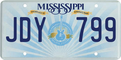 MS license plate JDY799