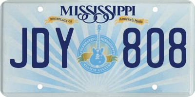 MS license plate JDY808