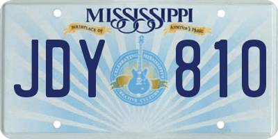 MS license plate JDY810