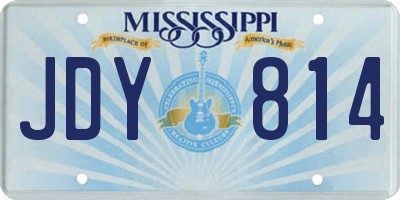 MS license plate JDY814