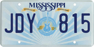 MS license plate JDY815