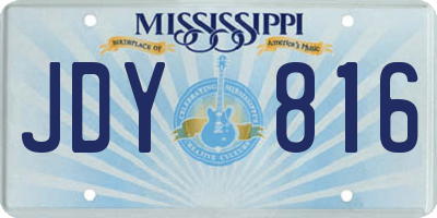 MS license plate JDY816
