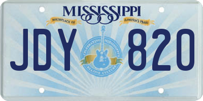 MS license plate JDY820