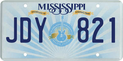 MS license plate JDY821