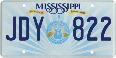 MS license plate JDY822