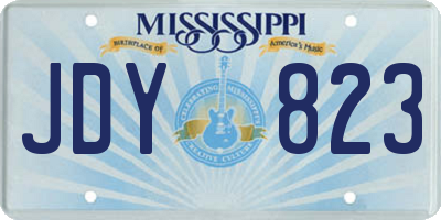 MS license plate JDY823