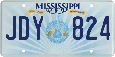 MS license plate JDY824