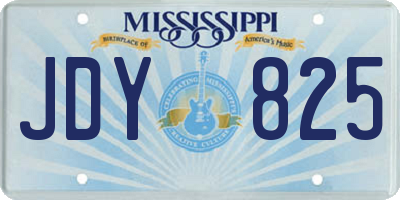 MS license plate JDY825