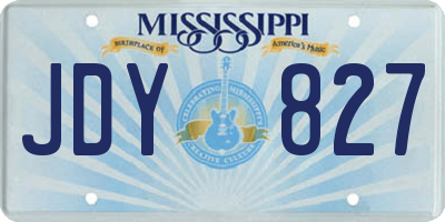 MS license plate JDY827