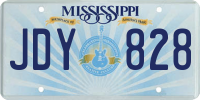 MS license plate JDY828