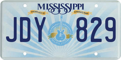 MS license plate JDY829