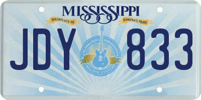 MS license plate JDY833