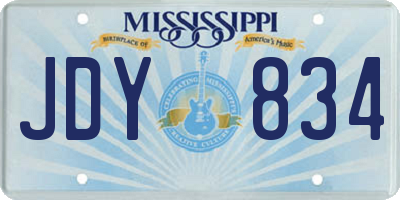 MS license plate JDY834