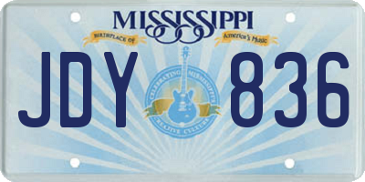 MS license plate JDY836