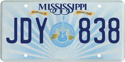 MS license plate JDY838