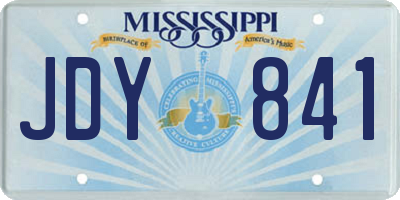 MS license plate JDY841