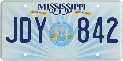 MS license plate JDY842