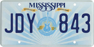 MS license plate JDY843