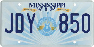 MS license plate JDY850