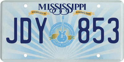 MS license plate JDY853