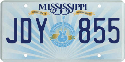 MS license plate JDY855