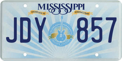 MS license plate JDY857