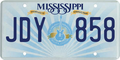 MS license plate JDY858