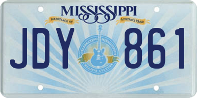 MS license plate JDY861