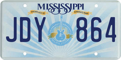 MS license plate JDY864