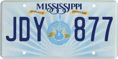 MS license plate JDY877