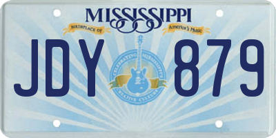 MS license plate JDY879