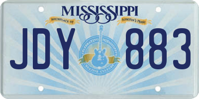 MS license plate JDY883