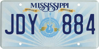 MS license plate JDY884