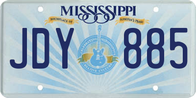 MS license plate JDY885