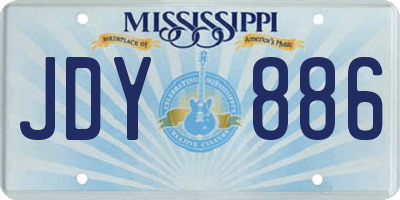 MS license plate JDY886